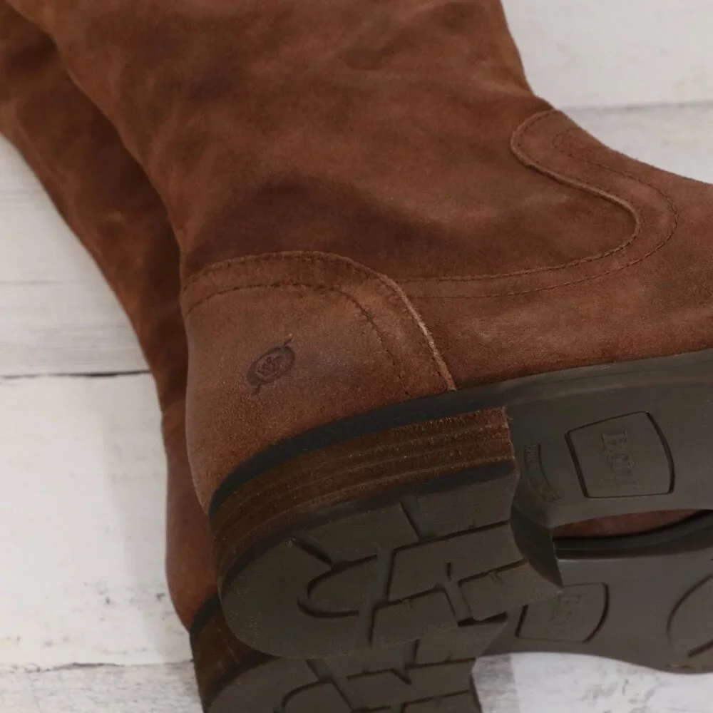 Tall Brown Leather Riding Boots - Women